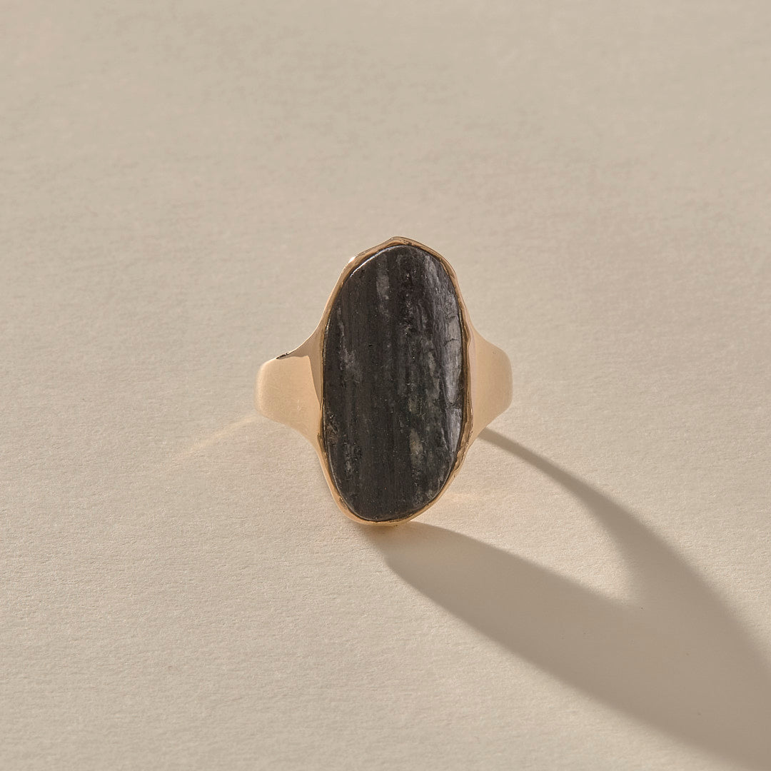 One Of A Kind | The Black Tourmaline Amulet Ring XIV