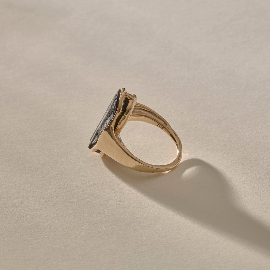 One Of A Kind | The Black Tourmaline Amulet Ring XIV