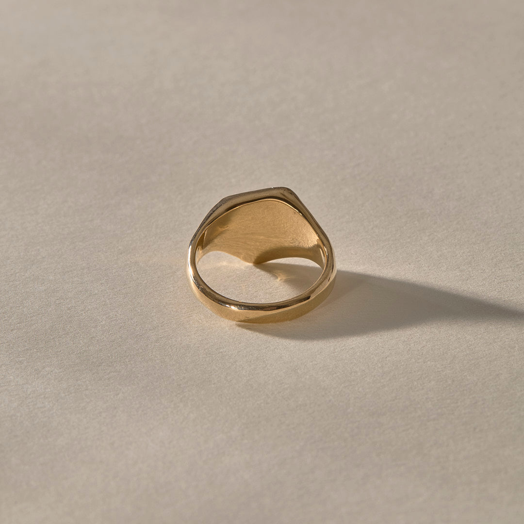 One Of A Kind | Rough Polished Diamond Signet #1