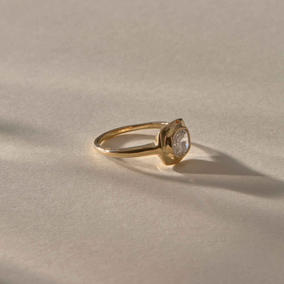 One Of A Kind | Cushion Cut Salt & Pepper Canadian Diamond Ring