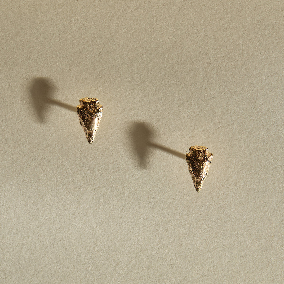 Arrowhead Stud Earrings | Gold