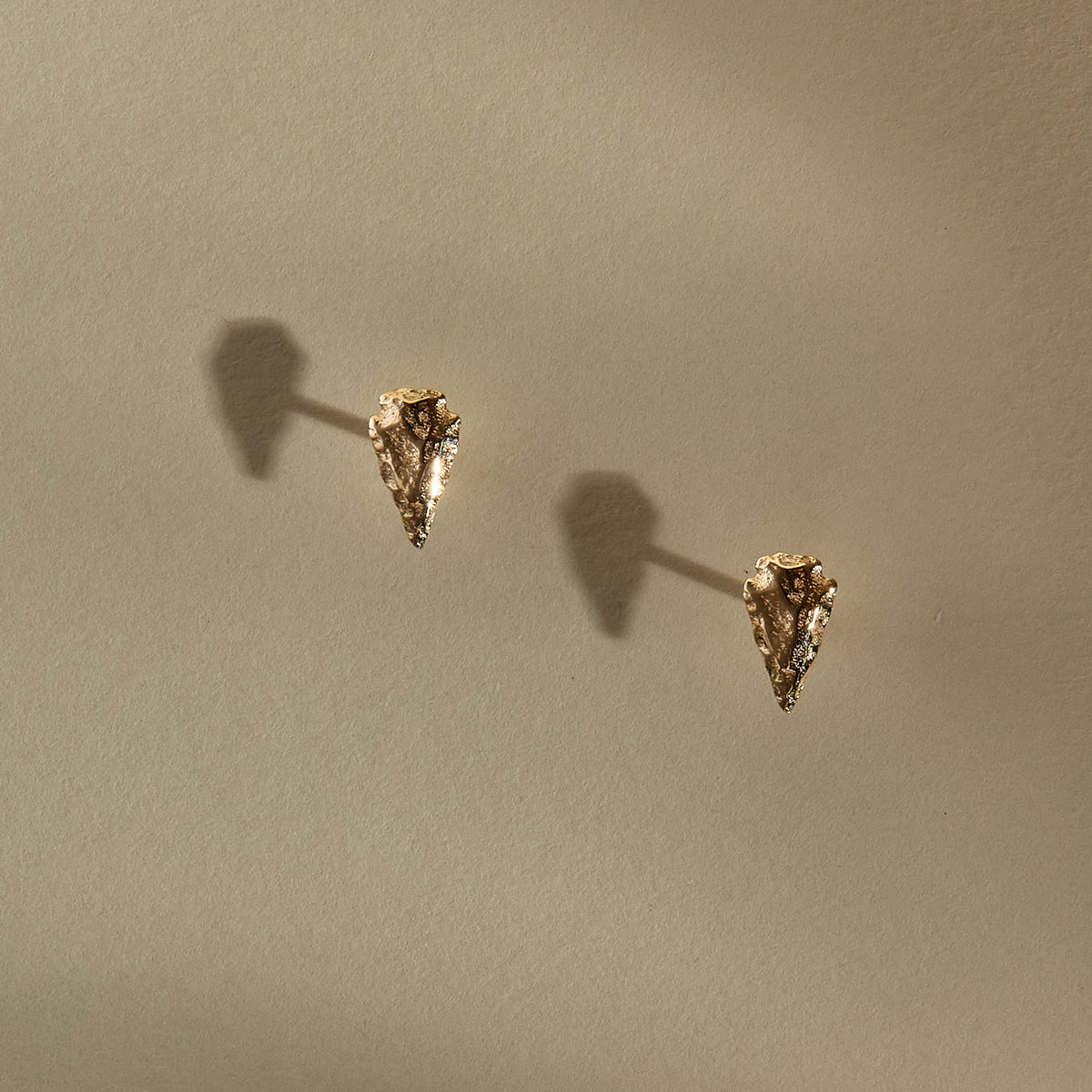 Arrowhead Stud Earrings | Gold