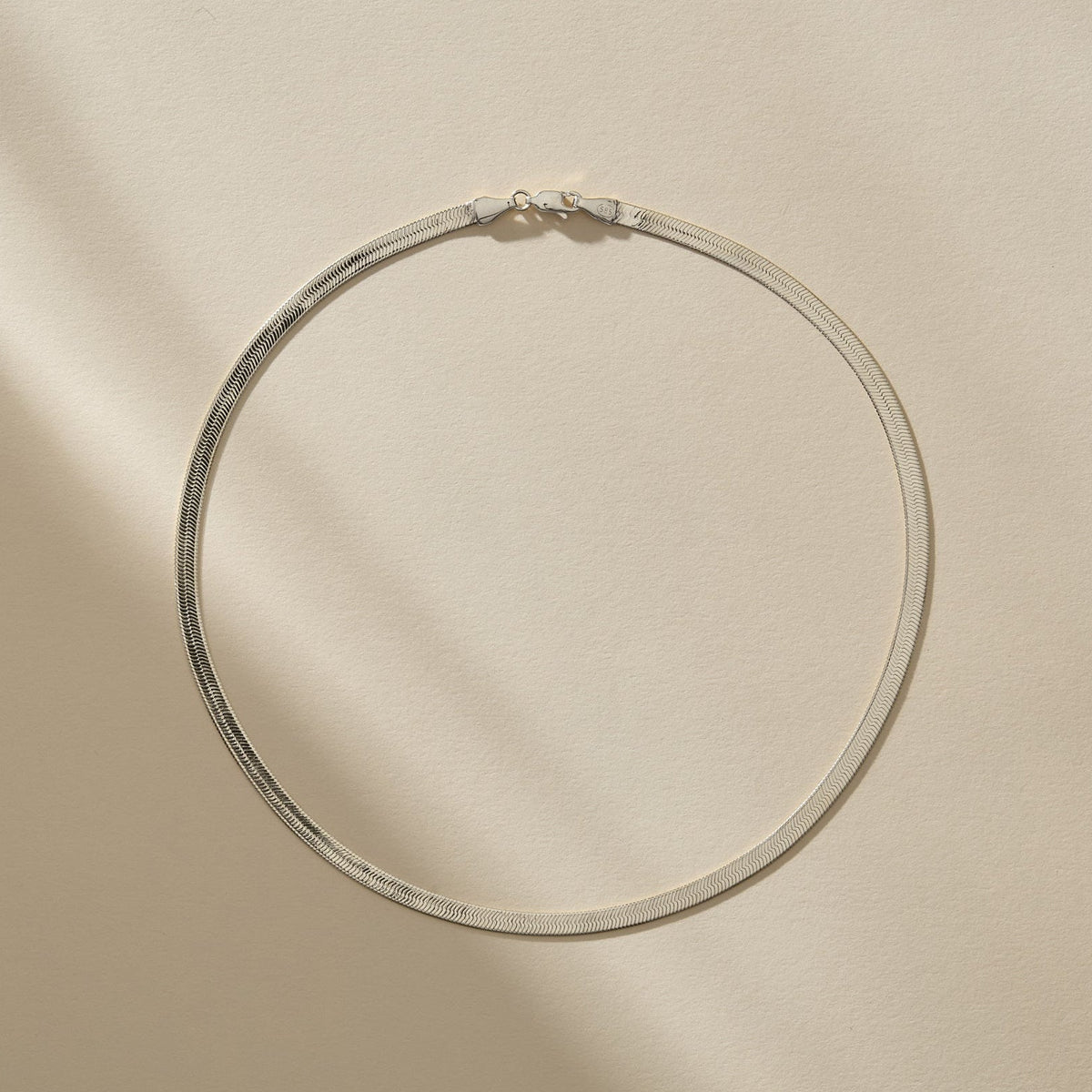 Fehu 4.5mm Herringbone Necklace | Silver