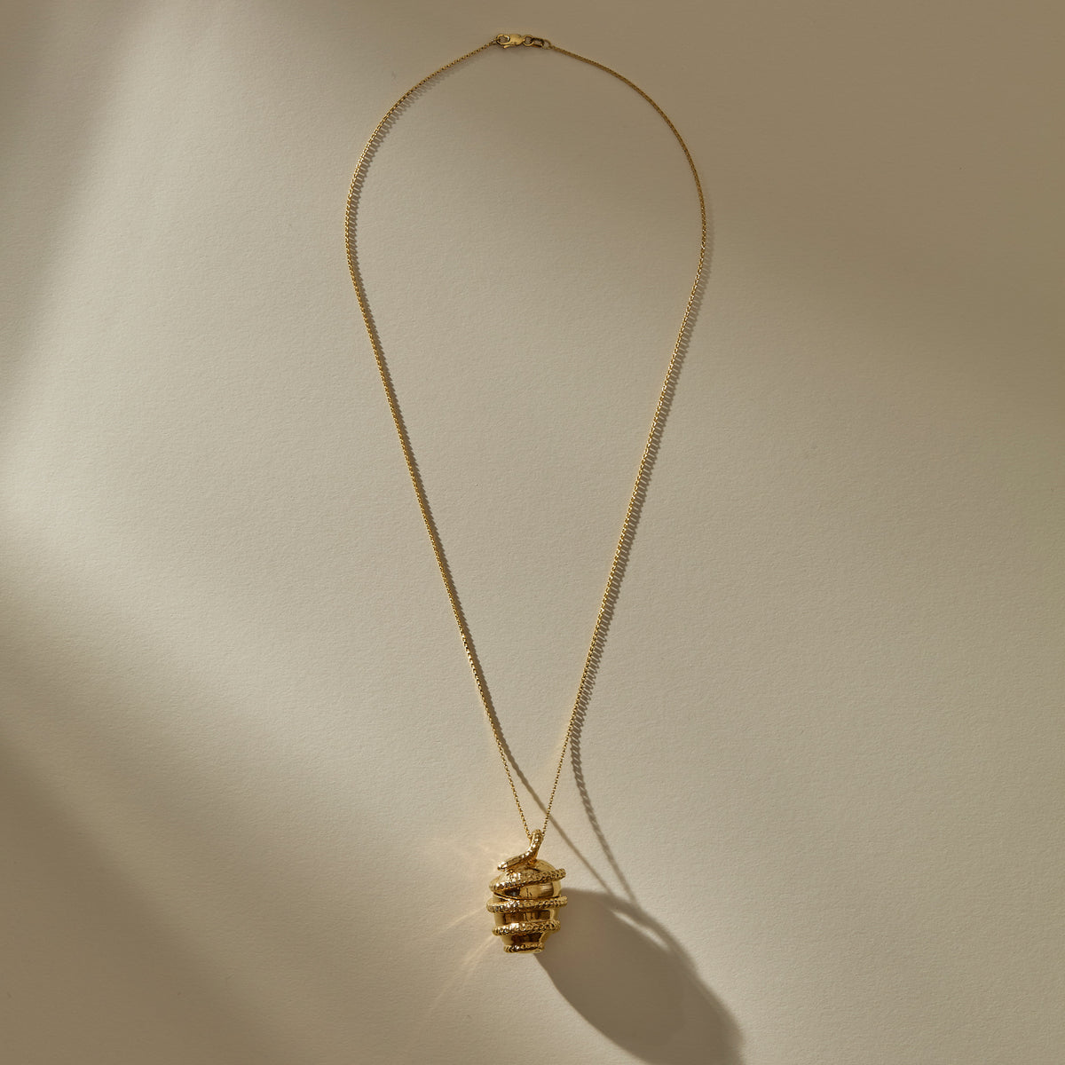 Orphic Egg Capsule Necklace | Gold