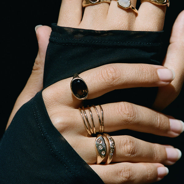 The Nova Gold Stacking Rings