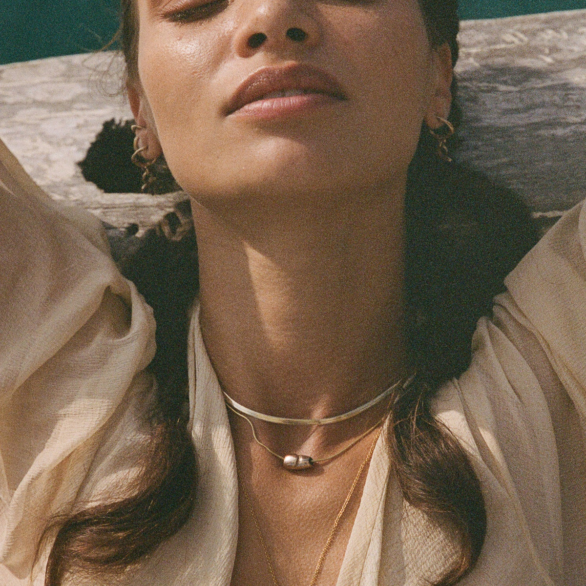 Fehu 2.5mm Herringbone Necklace | Gold