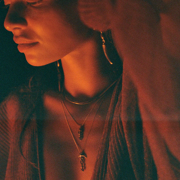 The Silver Mini Ma'at Charm Necklace