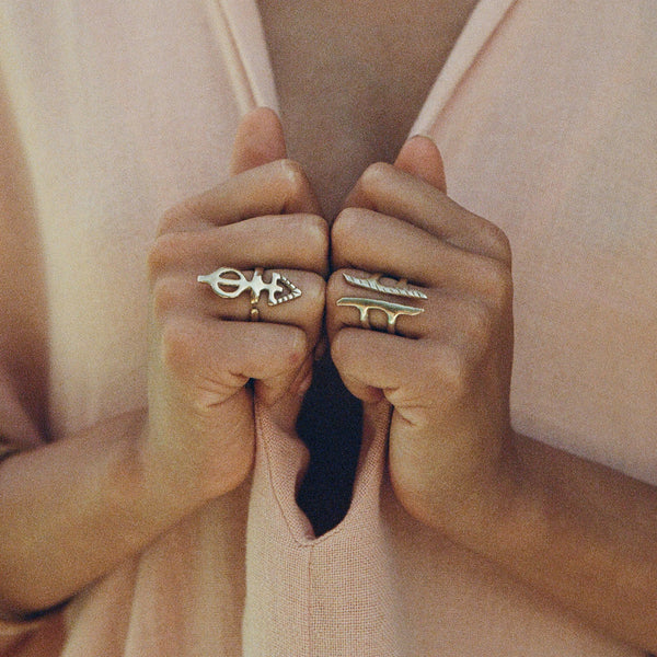 The Gold Ma'at Elemental Ring