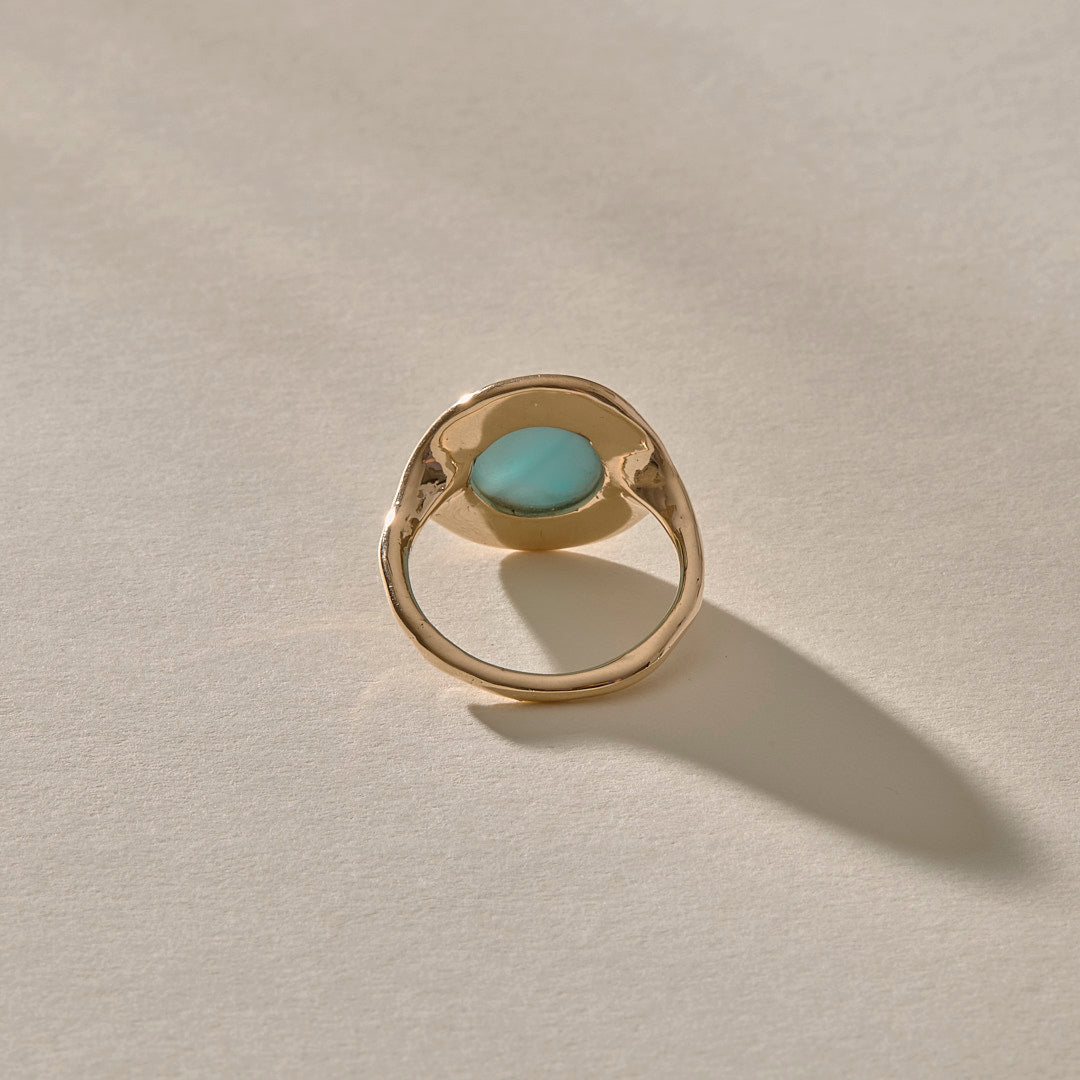 Elysian Larimar Ring | Gold