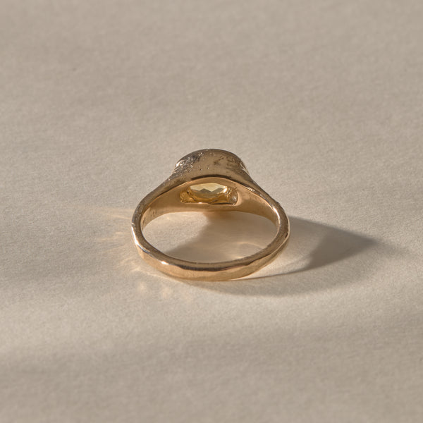 The Solara Citrine Signet Ring