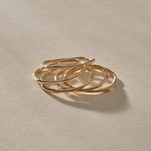 The Nova Gold Stacking Rings