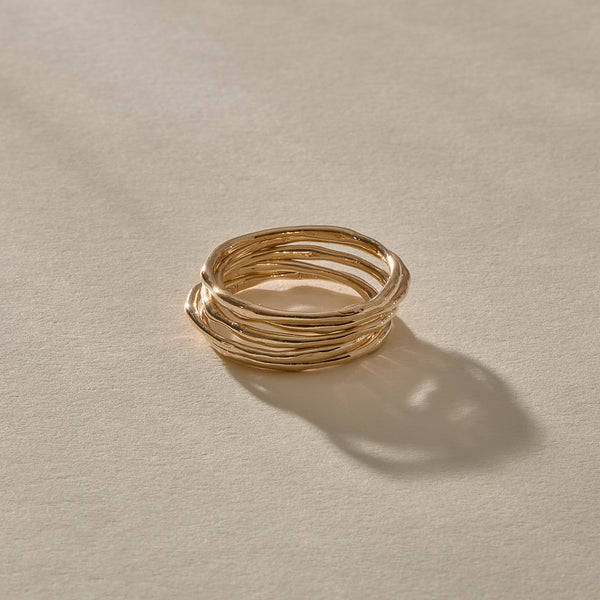 The Nova Gold Stacking Rings