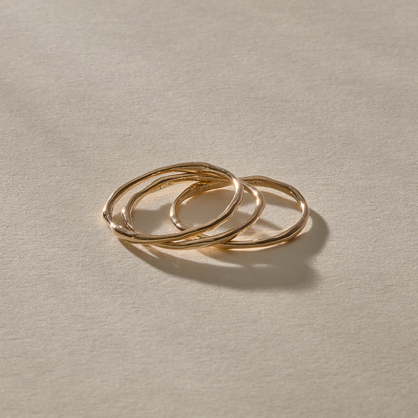 The Nova Gold Stacking Rings
