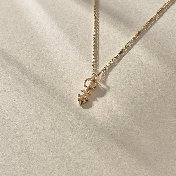The Bronze Mini Ma'at Charm Necklace
