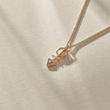 Mini Ma'at Charm Necklace | Bronze