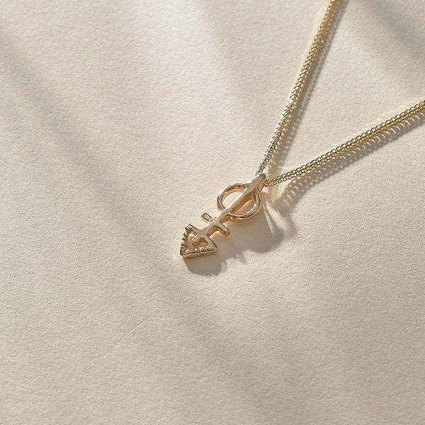 The Bronze Mini Ma'at Charm Necklace