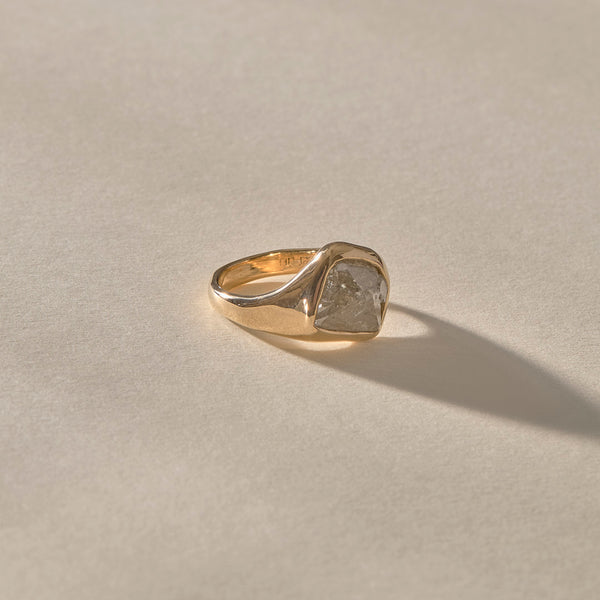 Rough Polished Diamond Signet #1