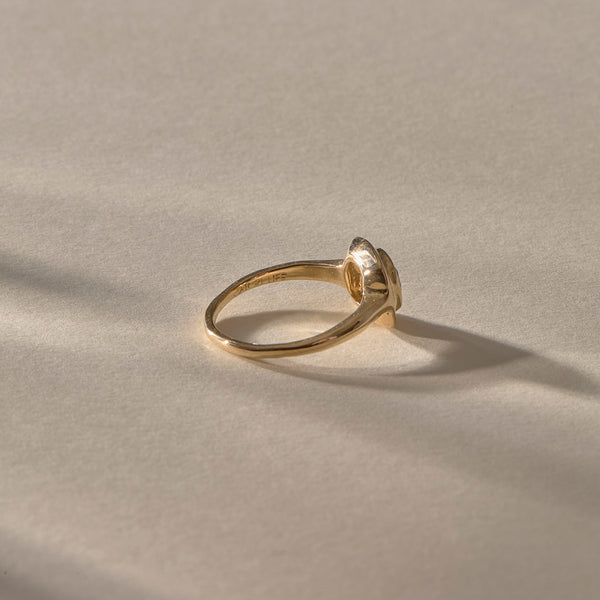 Cushion Cut Salt & Pepper Canadian Diamond Ring