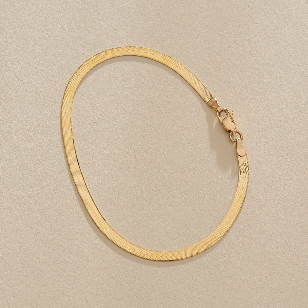 Fehu Herringbone Bracelet | Gold