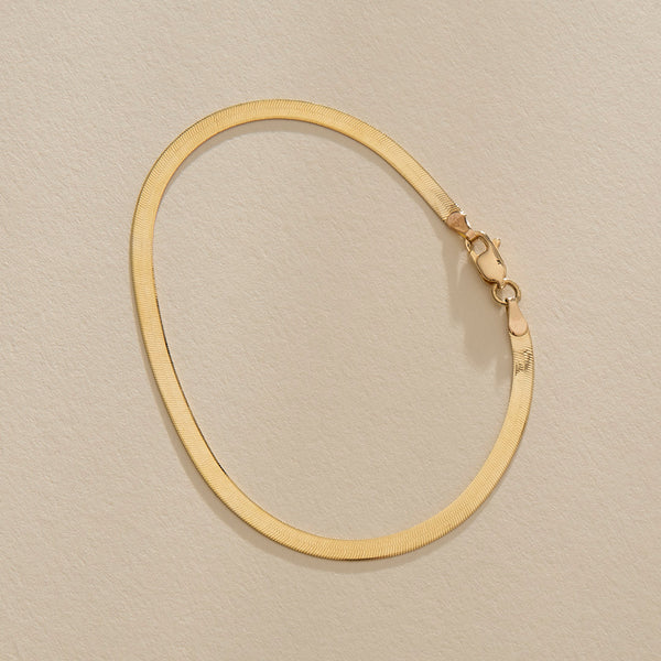 The Gold Fehu Herringbone Bracelet