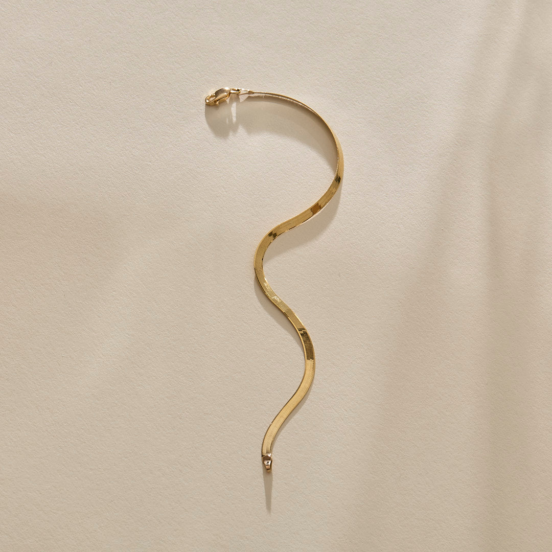 Fehu Herringbone Bracelet | Gold