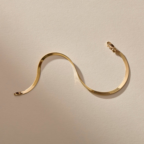 The Gold Fehu Herringbone Bracelet
