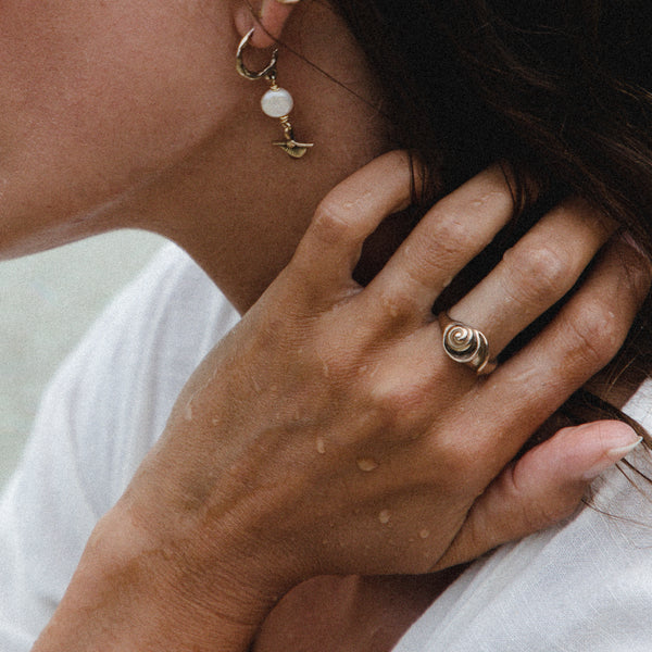 The Silver Neptune Shell Ring