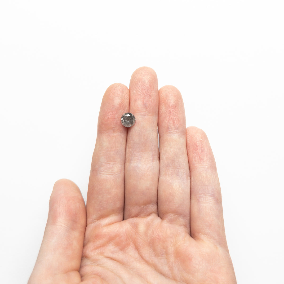 Nova Brilliant Cut Grey Salt & Pepper Diamond Ring | OOAK