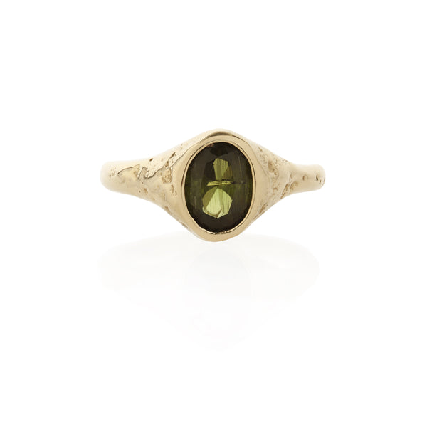 Green Tourmaline Signet V