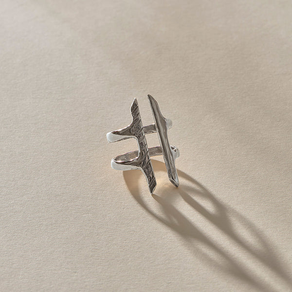 The Silver Akash Shield Ring