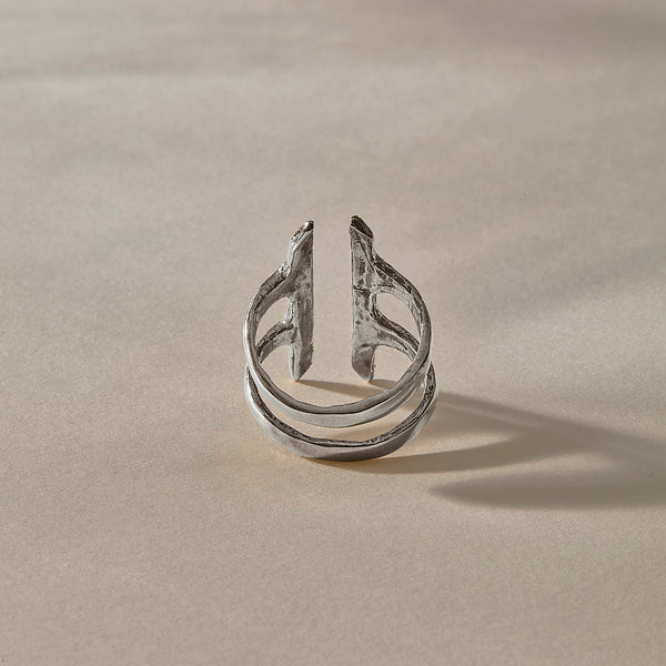 The Silver Akash Shield Ring