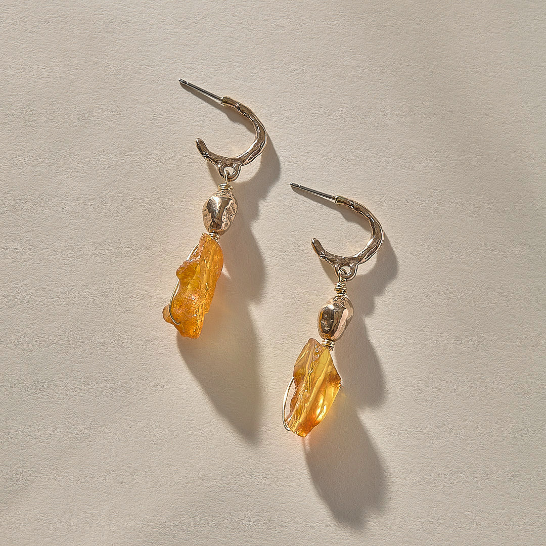The Taiyō Amber Hoops