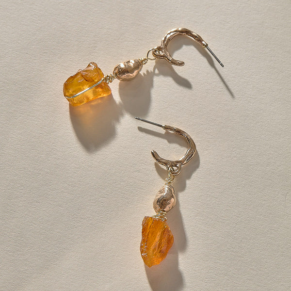 The Taiyō Amber Hoops