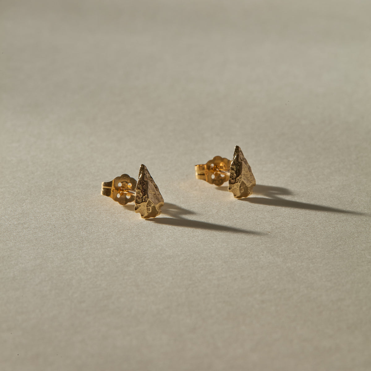 Arrowhead Stud Earrings | Gold