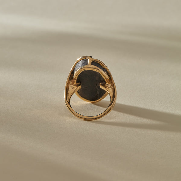 Black Tourmaline Amulet Ring XVI | OOAK