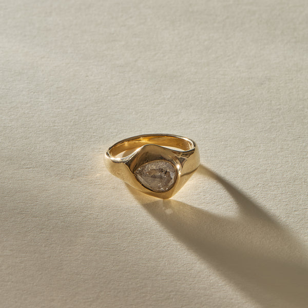 Éclat Rosecut Salt & Pepper Diamond Ring | OOAK