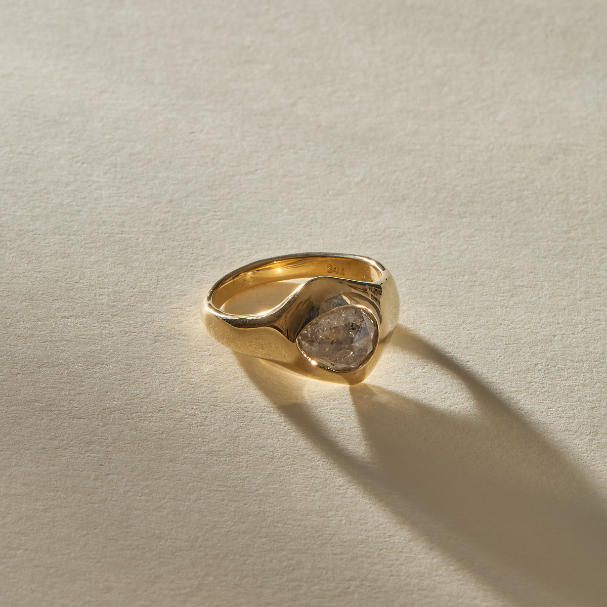 Éclat Rosecut Salt & Pepper Diamond Ring | OOAK