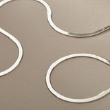 Fehu 2.7mm Herringbone Necklace | Silver