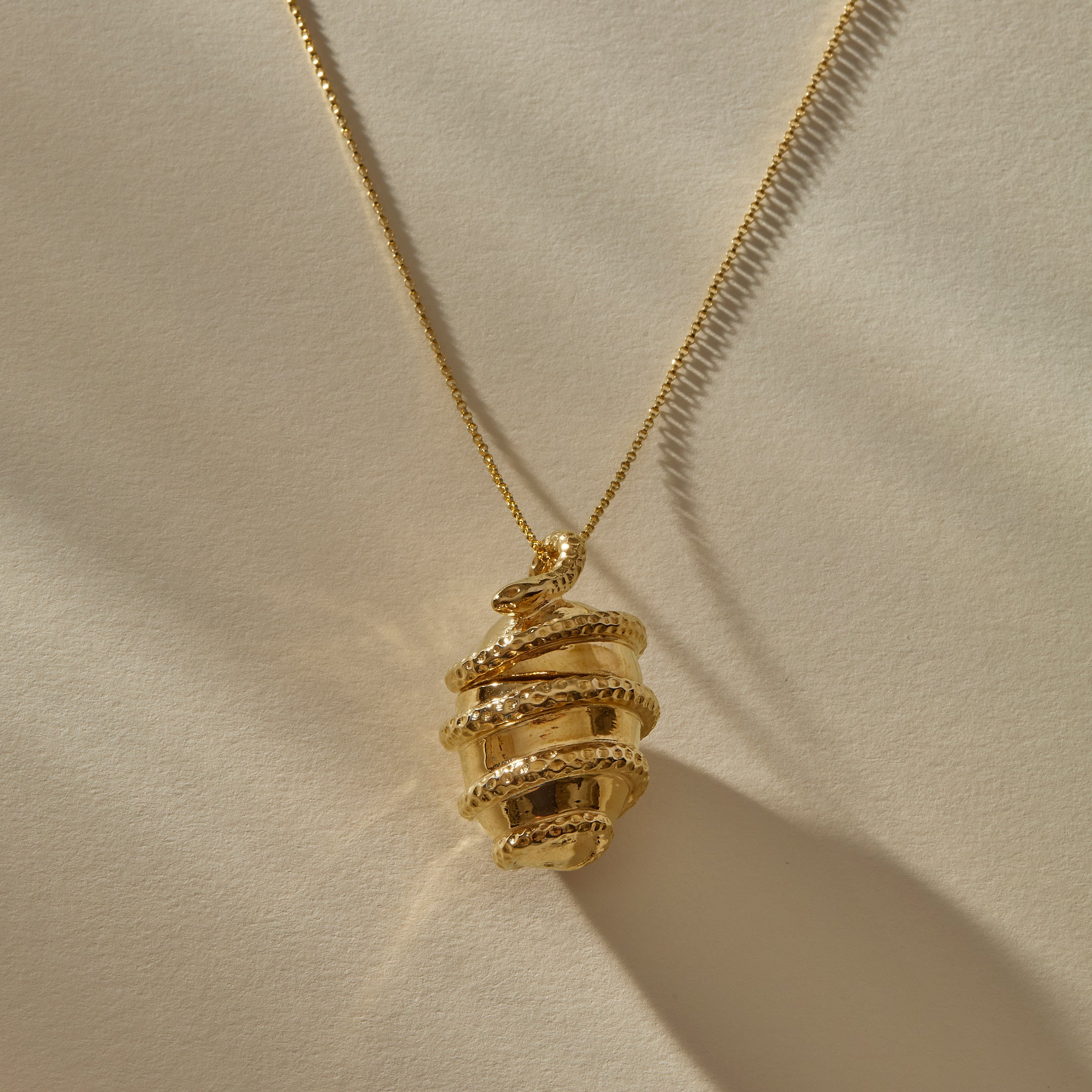 Orphic Egg Capsule Necklace | Gold