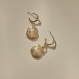Elysian Shell Hoops | Gold