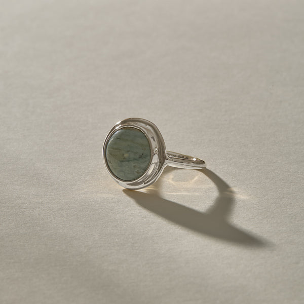 Reverie Jasper Amulet Ring II | Silver