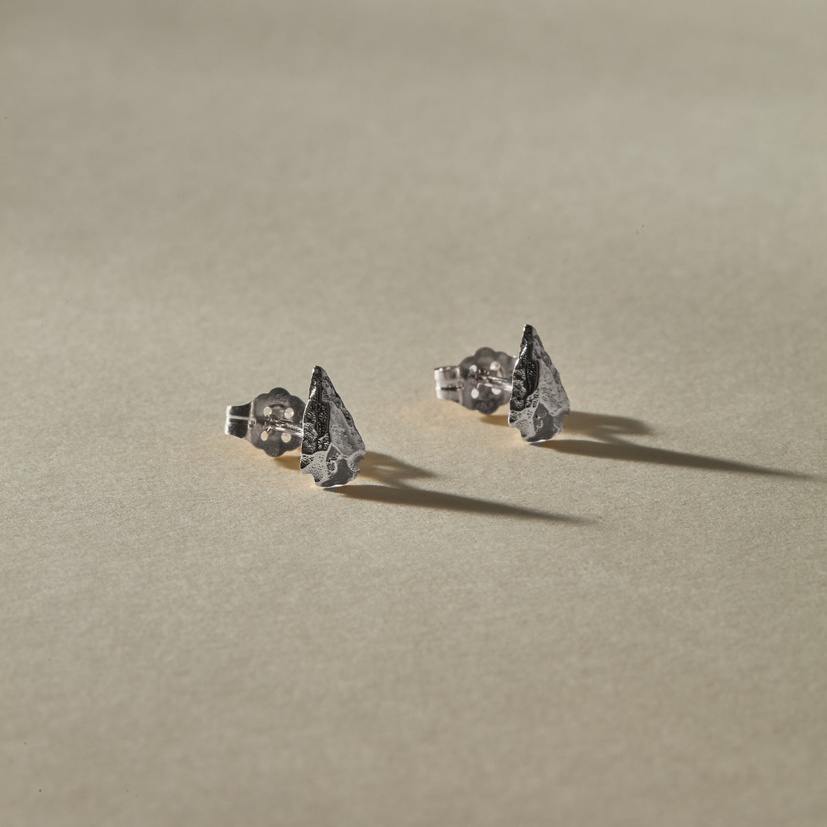 Arrowhead Stud Earrings | Silver