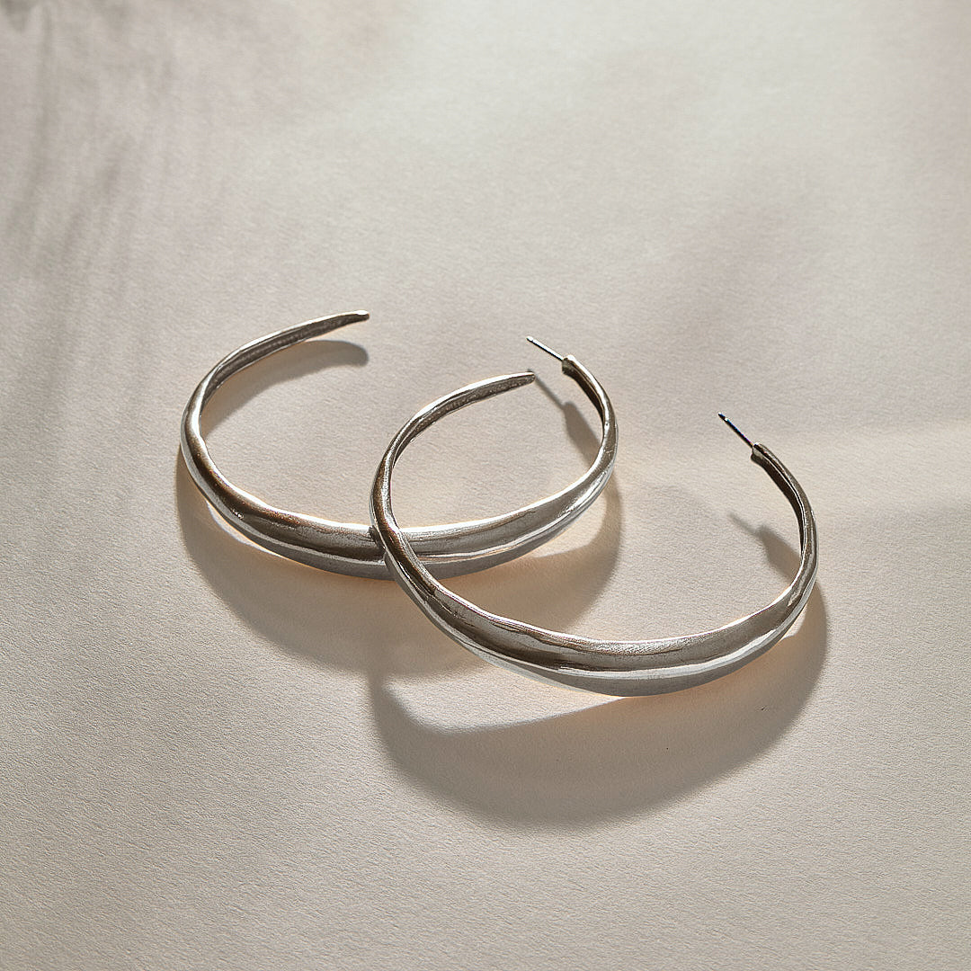 Cleo Hoops | Silver