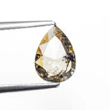 Oriente Pear Rose Cut Champagne Salt and Pepper Diamond Ring | Gold | OOAK