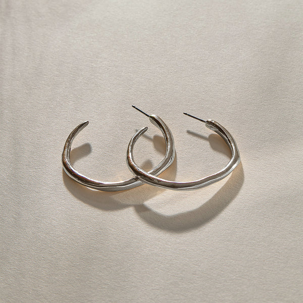The Silver Gitana Hoops