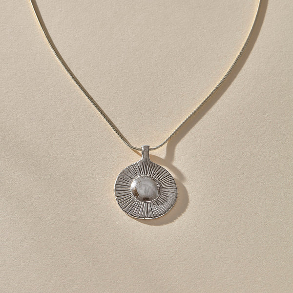 The Silver Heart of the Sun Necklace
