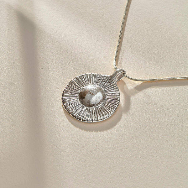 The Silver Heart of the Sun Necklace