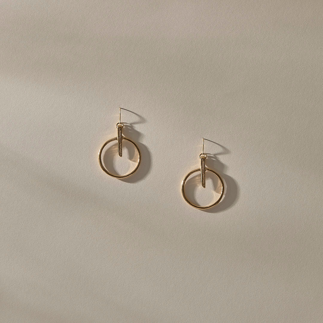 Henge Earrings | Bronze