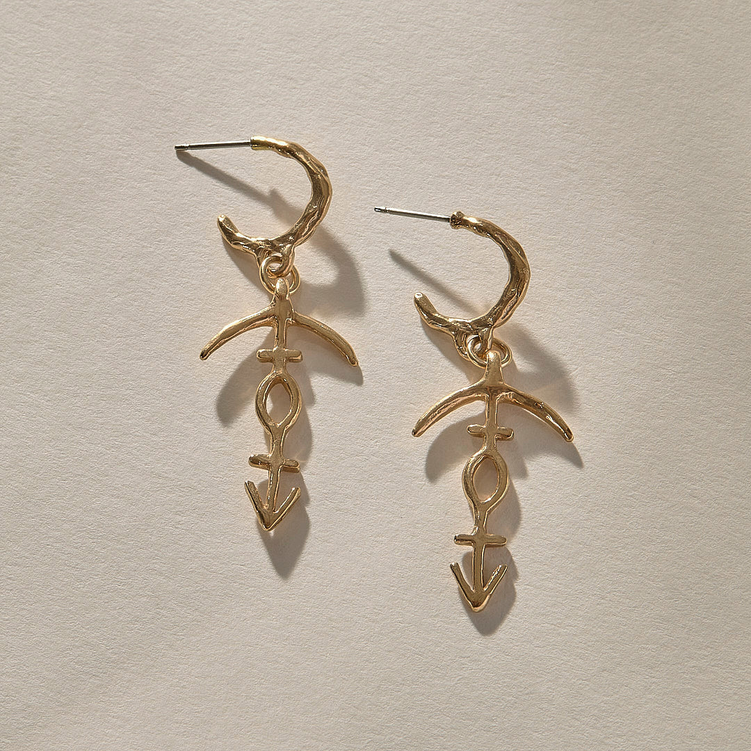 Mini Hoku Charm Hoops