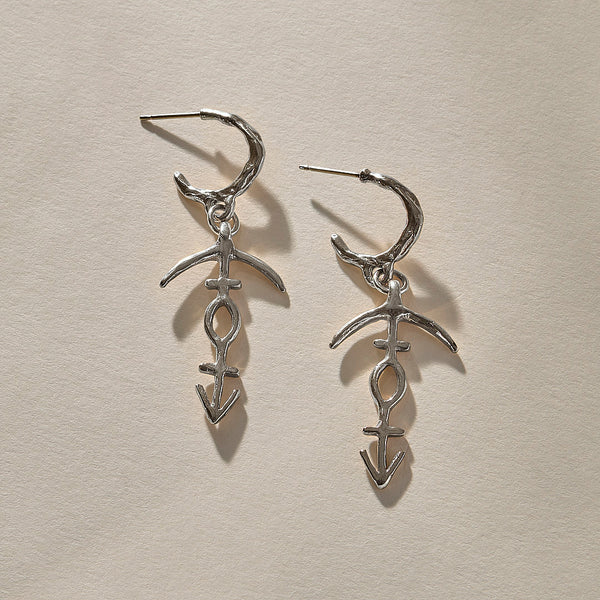 Mini Hoku Charm Hoops